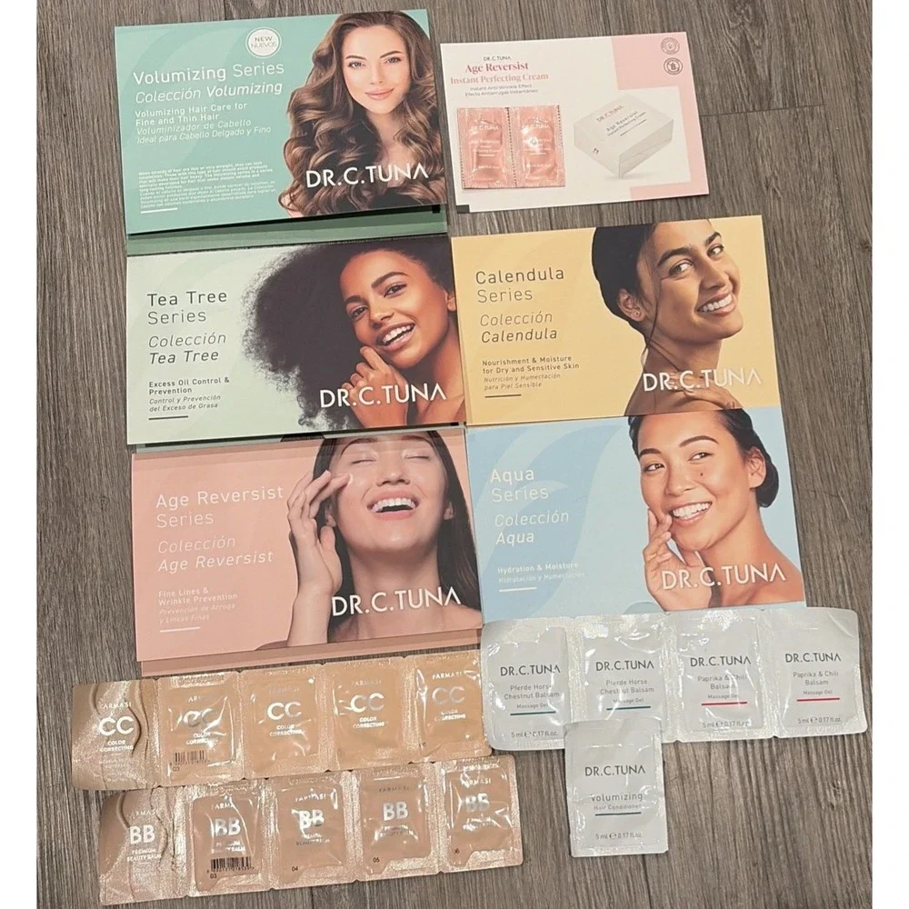 FARMASI Dr. C. Tuna Skin & Hair Care Lotion BB CC Cream Shampoo Sample Lot of 35